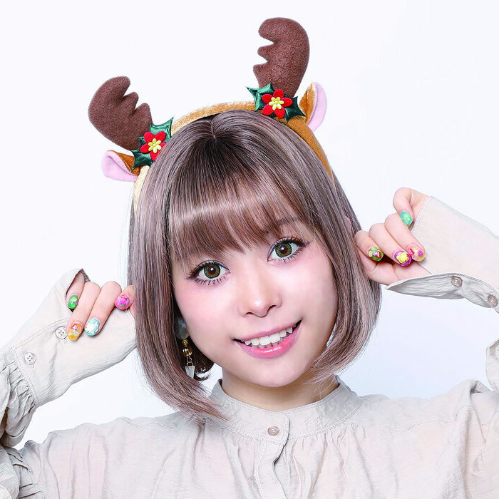 Rakuten - 2025 Xmas トナカイカチューシャPoinsettia サンタクロース クリスマス トナカイ パーティーグッズ