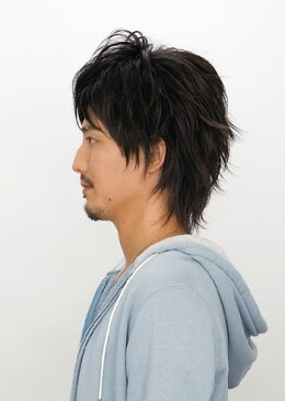 送料無料 メンズウィッグ 耐熱 メンズエッグ 男性かつら ウイッグ J-5737 カジュアルスタンダード スタンダードブラック メンズウイッグ