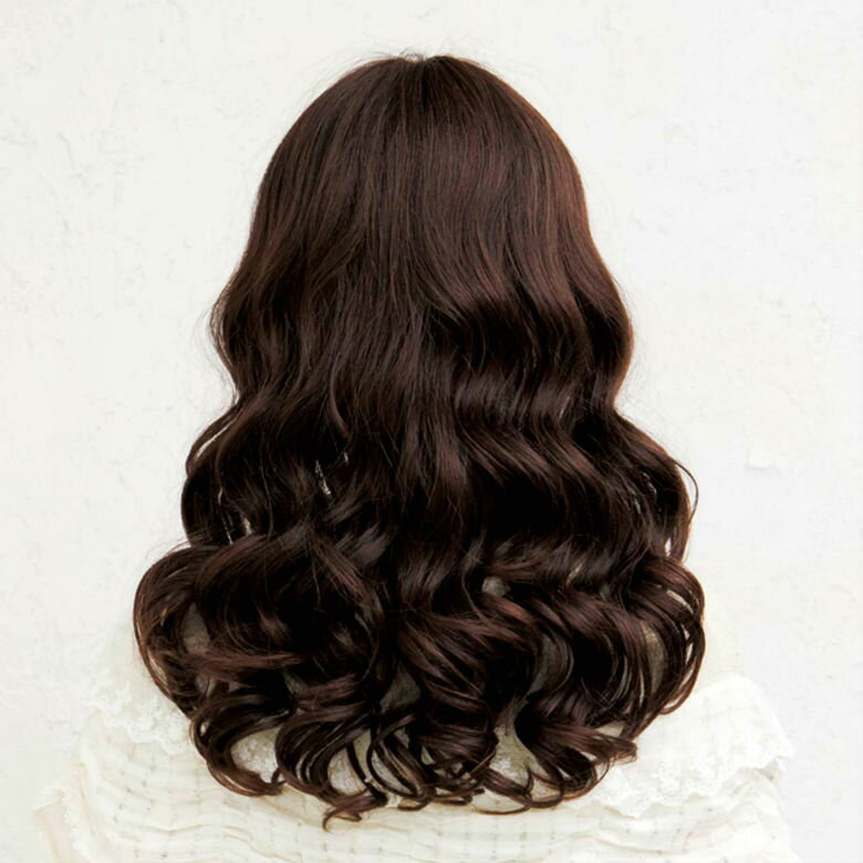 ウィッグ ロング レディース 【 春の 桜 ピンク】 プラチナ グラデーション ピンクの ロング カーリーヘアの クールな ネットの ビッグウェーブ ヘアウィッグ