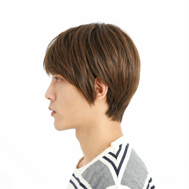 【5%OFFクーポン対象】ウィッグ メンズ メンズウィッグ 男性用かつら マッシュルームショート クッキーブラウン J-3459 ラパンドアール 送料無料