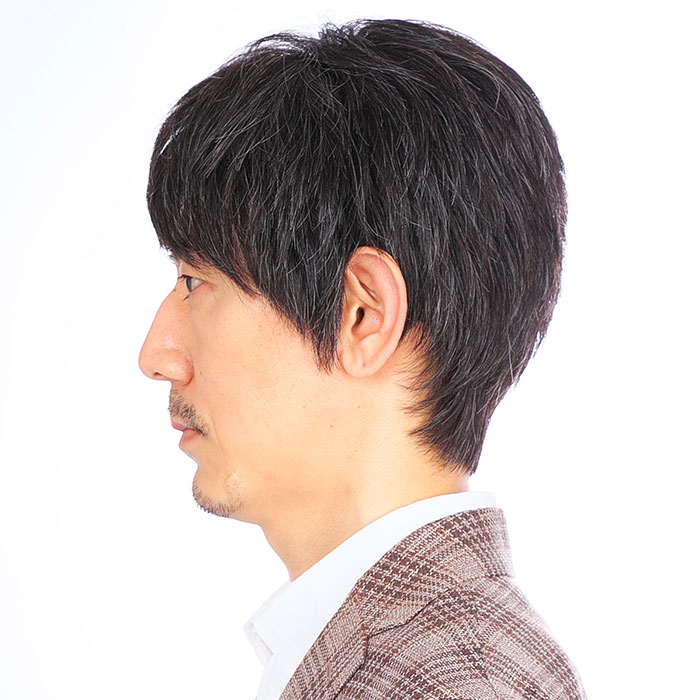 【取り寄せ】送料無料 メンズウィッグ J-0615 男性用かつら・リーブル カジュアルスタイル M グレー15% 男性用 かつら ウィッグ