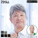 期間限定ポイント8倍！送料無料 白髪男性用かつら 男性用部分かつら 男性用五分ウィッグ 部分ウィッグ ストレートショート グレイヘアー グレイカラー メンズウィッグ プリシラ（GB-21）