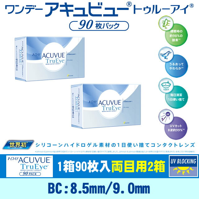 【送料無料】ワンデーアキュビュー トゥルーアイ90枚×2箱　