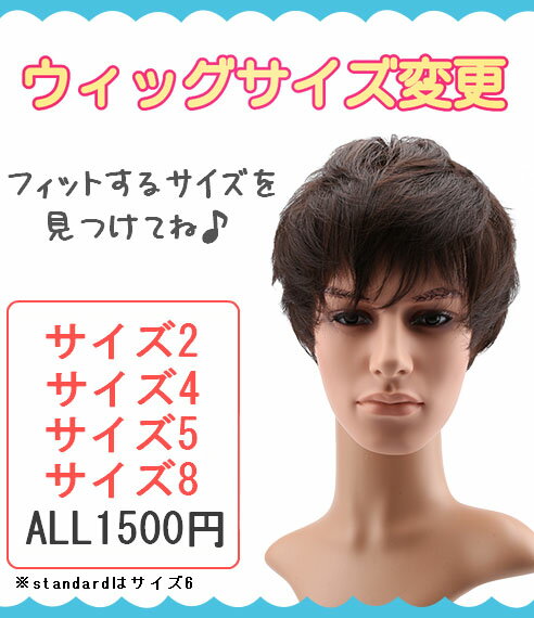 【Wigs2you】選べるウィッグサイズ★サイズ変更（メンズウィッグ用）ウィッグは1500円でご用意できません 別途ウィッグ代必要 必ずウィッグと同時にご購入ください ウィッグと分けてご注文になった場合は全ての注文をキャンセル致します 予めご了承ください