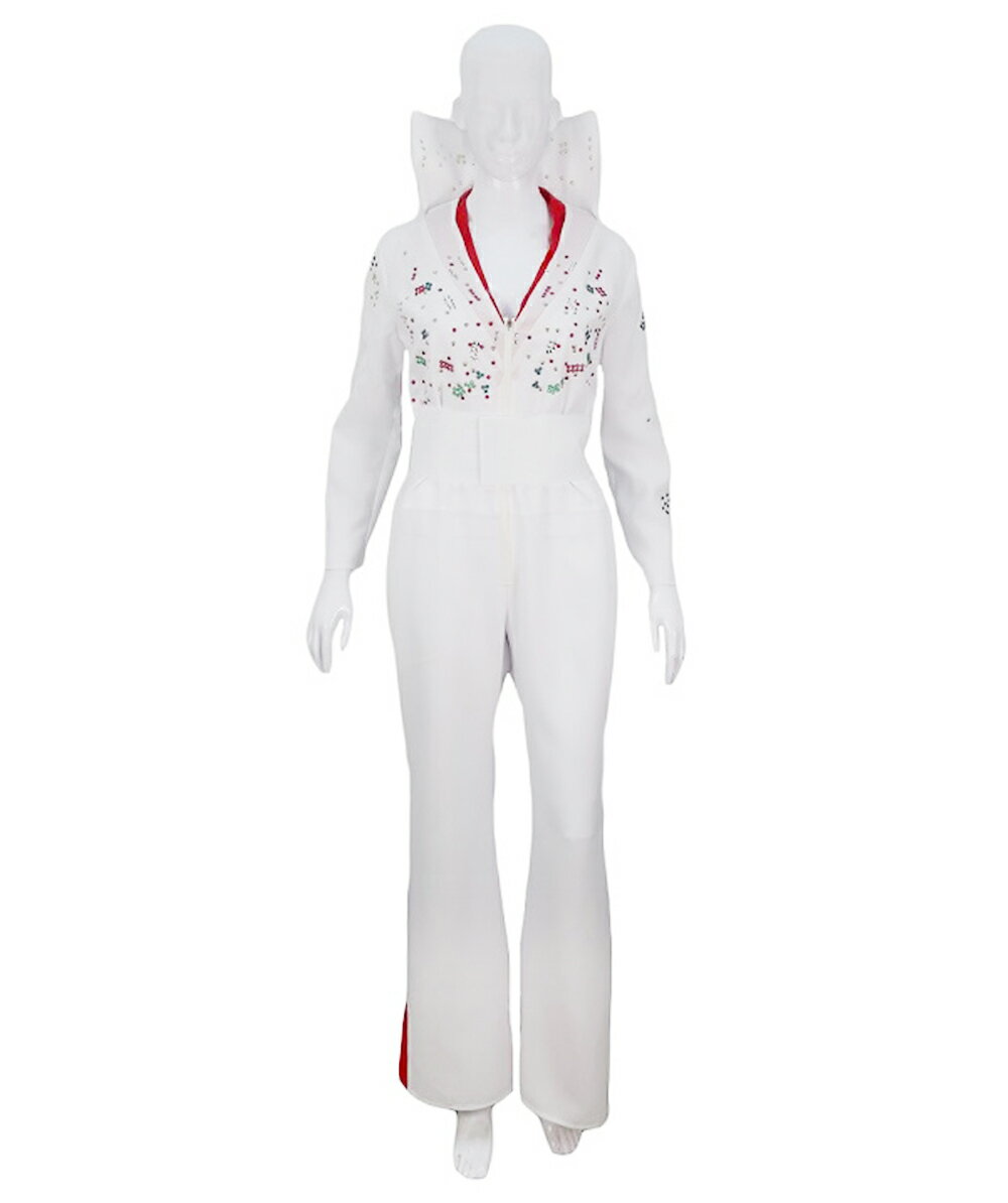 エルヴィス プレスリー風 JCP-162 衣装一式 コスプレ 衣装 コスチューム ハロウィン パーティ 仮装 ジャンプスーツ 白