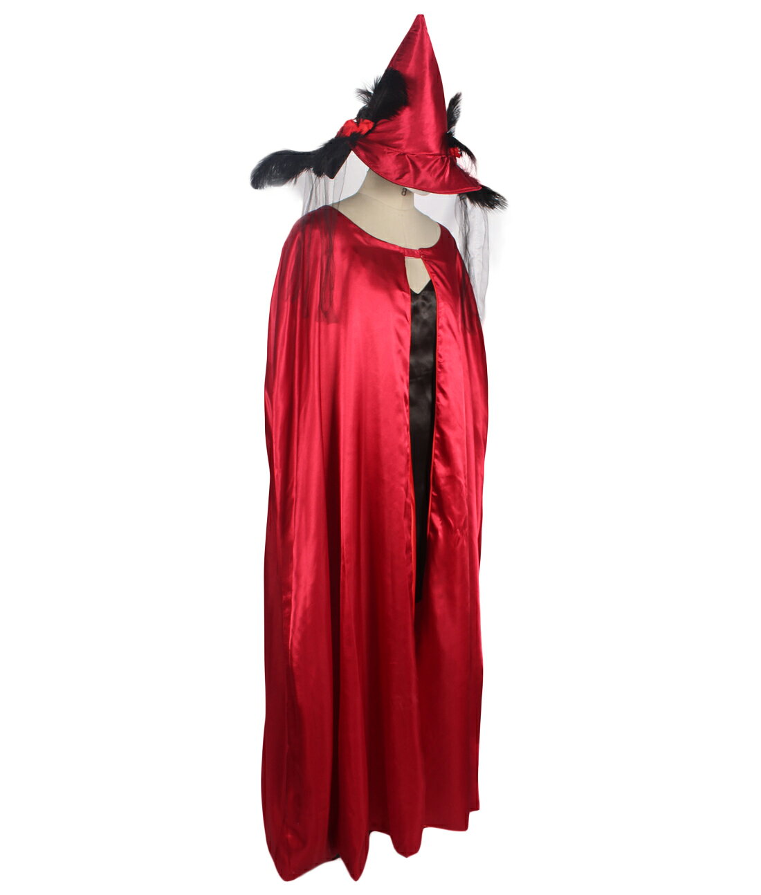 Wigs2youの衣装 女装 JCH-097 赤天使 コスチュームワールドカップ オリンピック 舞台 クリスマス コスプレ ボブ ポプキン バット 姫 ディズニー 映画 USJ お揃い 忘年会 新年会 劇団 男装 女装 仮装 イベント 応援 ハロウィン 被り物 小道具｜アングル3