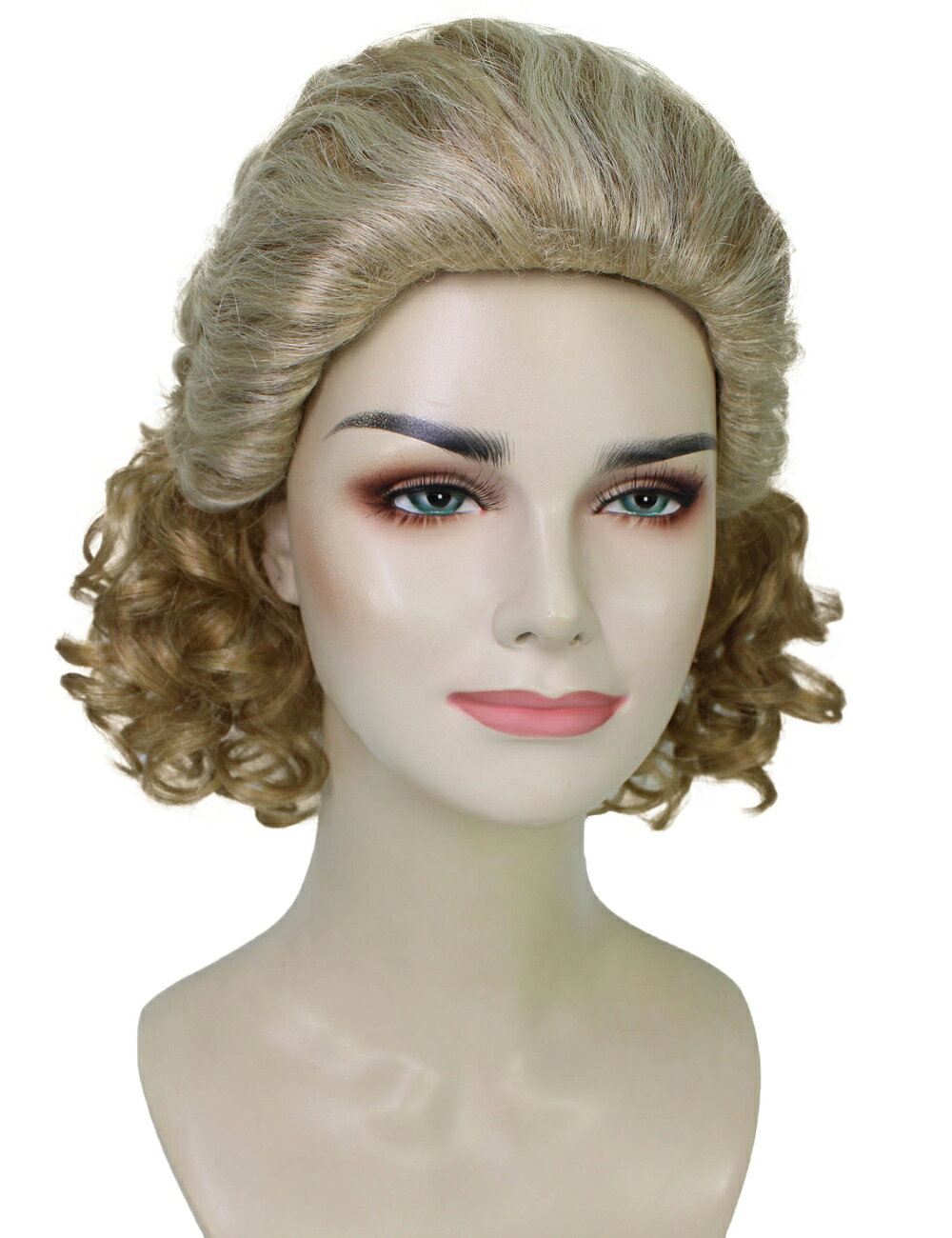 Wigs2youの【即納】かつら ウィッグ H-5729 ジュリアロバーツ 女優 アメリカ ブロンド ワールドカップ オリンピック 舞台 クリスマス コスプレ 姫 ディズニー 映画 USJ お揃い 忘年会 新年会 劇団 男装 女装 仮装 イベント 応援 コスチューム ハロウィン 被り物 小道具｜アングル3