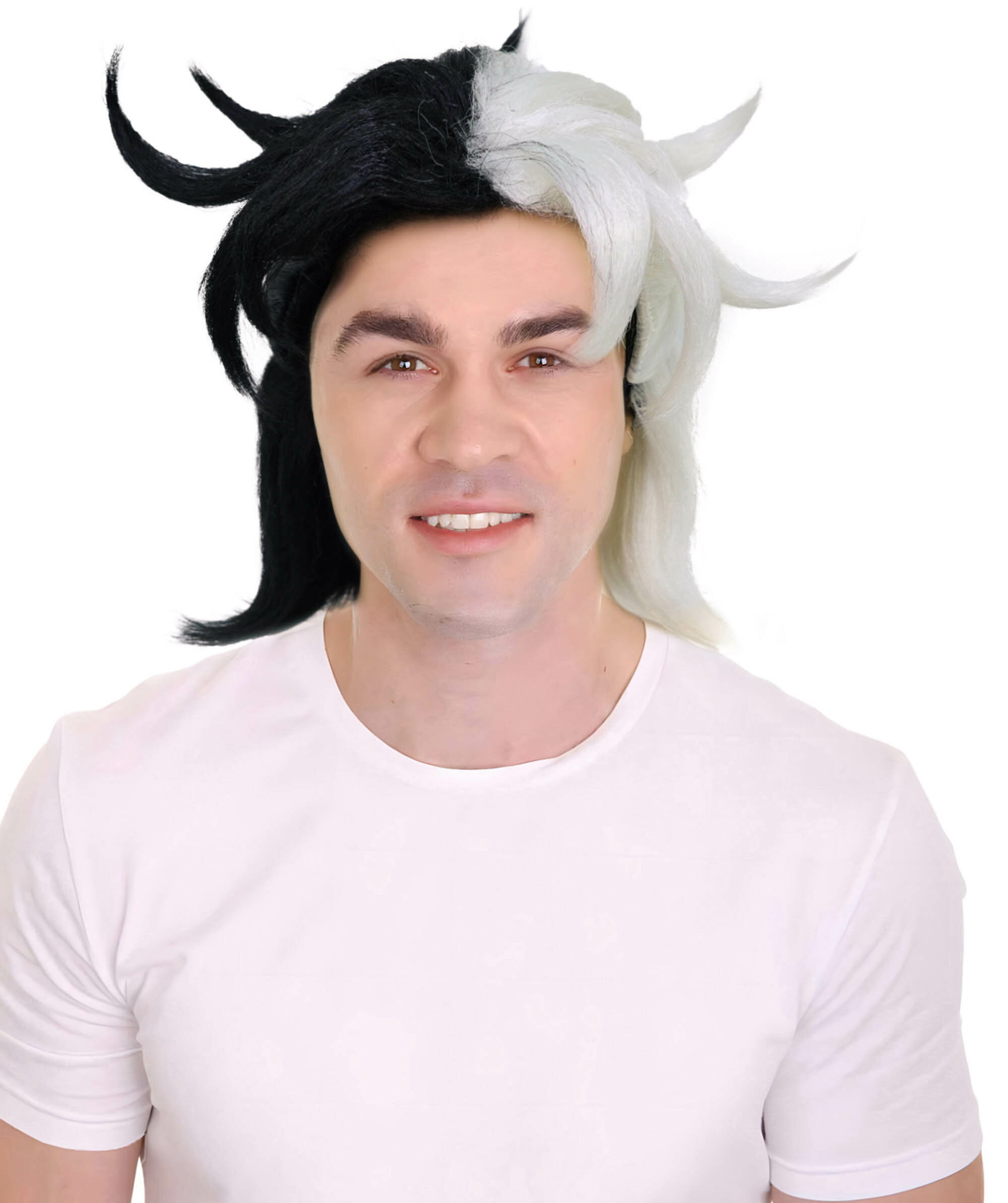 かつら ウィッグ H-6643-BKWT アラジン ジーニー ワールドカップ オリンピック 舞台 クリスマス コスプ..