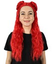 Wigs2you H-6832 大人女性用映画風ウェーブロングレッドウィッグ | ハロウィン・コスプレウィッグ | 難燃性合成繊維|詳細画像
