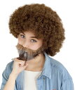 Wigs2you 80年代のペインターアフロウィッグとひげセット H-4271 簡単でクラシックなセレブのプレミアムハロウィンウィッグ