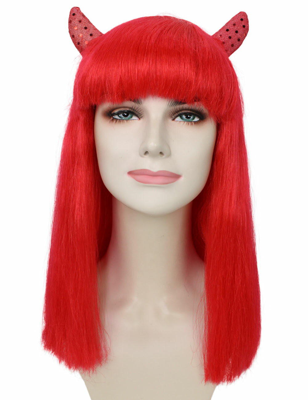 かつら ウィッグ H-5341 悪魔 ハロウィン ワールドカップ オリンピック 舞台 クリスマス コスプレ ボブ..
