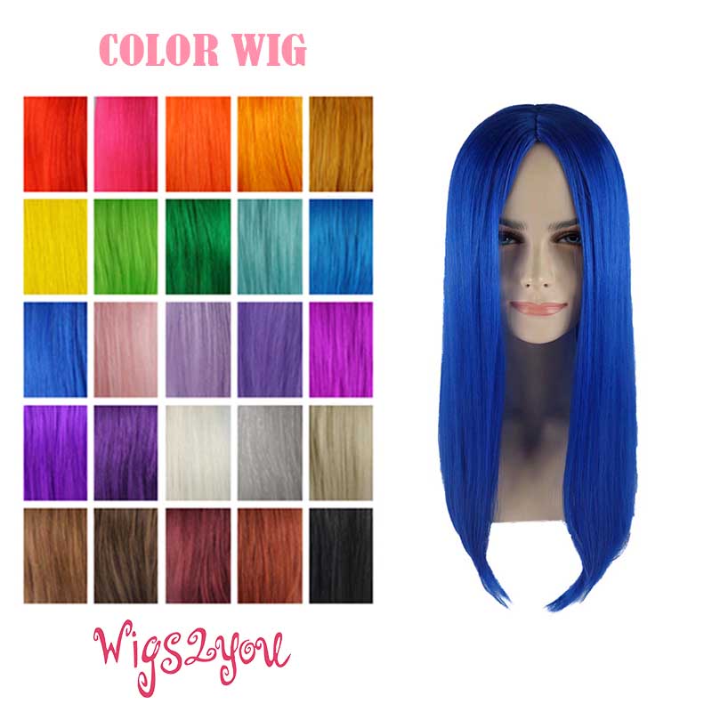 楽天Wigs2you【Wigs2you】在庫処分セール 70％OFF カラーウィッグ かつら 仮装 アニメ 新商品 限定 簡単着用 ロング ストレート センター分け 舞台 ハロウィン コスプレ パーティー ワンレン イベント 誕生日会 結婚式 フルウィッグ オリジナル Wig Halloween colorwig-028 激安