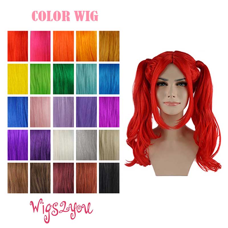 楽天Wigs2you【Wigs2you】カラーウィッグ パーティーウィッグ かつら 仮装 アニメ ツインテール かわいい 新商品 限定 簡単着用 舞台 ハロウィン コスプレ パーティー 祭り イベント 誕生日会 結婚式 フルウィッグ オリジナル colorwig-025