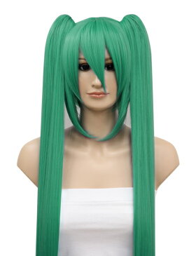 【Wigs2you】初音ミク 三点セット あす楽 即納 コスプレウィッグ C-020_auc 日本製高級ファイバー使用 フルウィッグ バンス 耐熱 コスプレ ハロウィン 仮装 最高級 ナチュラル かつら Wig 女装 付け毛 結婚式 余興 簡単 小顔【楽天BOX受取対象商品】