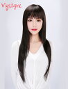 楽天Wigs2you【Wigs2you】在庫処分セール 70％OFF スーパーロング ストレート ウィッグ 耐熱 簡単着用 日本製高級ファイバー使用 W-155 フルウィッグ ロング 最高級 ナチュラル かつら 女装 小顔 結婚式 サラつや うぃっぐ 激安