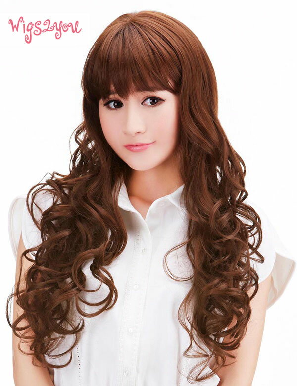 【Wigs2you】スーパーSALE　Super Sale ロング 巻き髪 ウィッグ 簡単着用 耐熱 日本製高級ファイバー使用 W-234 フルウィッグ 最高級 ナチュラル かつら 医療ウィッグ 女装 毛先重め【楽天BOX受取対象商品】