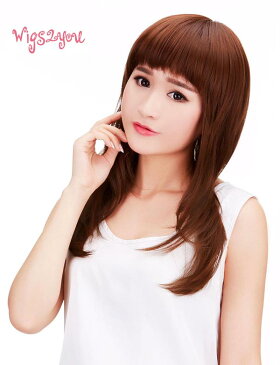 【Wigs2you】パッツン前髪 ウィッグ 簡単着用 耐熱 日本製高級ファイバー使用 W-531 フルウィッグ ロング 最高級 ナチュラル ストレート かつら 医療ウィッグ 女装【楽天BOX受取対象商品】