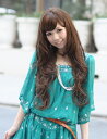 耐熱商品☆ロングウィッグ☆ふんわり大きな巻き髪は定番人気スタイル♪ 69cmで超ロング! ウィッグネット付き♪
