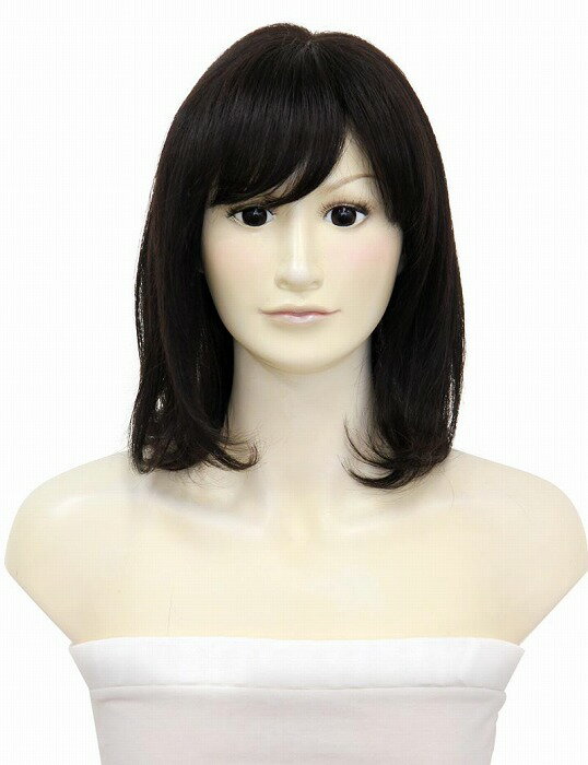 楽天Wigs2you【Wigs2you】新商品 HTBF-001 高品質 超軽 医療 ウィッグ 医療用 ウィッグ 医療用 かつら 総手植え 人毛ウィッグ 簡単着用 フルウィッグ ウイッグ 人毛ミックス ミディアム ワンカール 最高級 ナチュラル 自然 ウィッグ専門店 女装【楽天BOX受取対象商品】