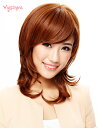 耐熱商品☆サイドにシャギーが入って小顔効果抜群♪お嬢様な印象にしてくれるミディアムスタイルです! ウィッグネット付き♪