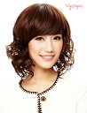 重めパッツンでウェーブのミディアムボブスタイル☆ 耐熱素材なのでアレンジ自由自在 ウィッグネット付き♪