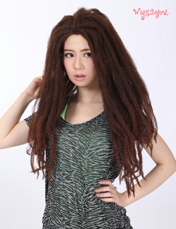 【Wigs2you】ドレッド ウィッグ/簡単着用/日本製高級ファイバー使用/W-574/大人気/フルウィッグ/本格ファンキーウィッグ/最高級/かつら/仮装/パーティー/センター分け/医療ウィッグ【楽天BOX受取対象商品】