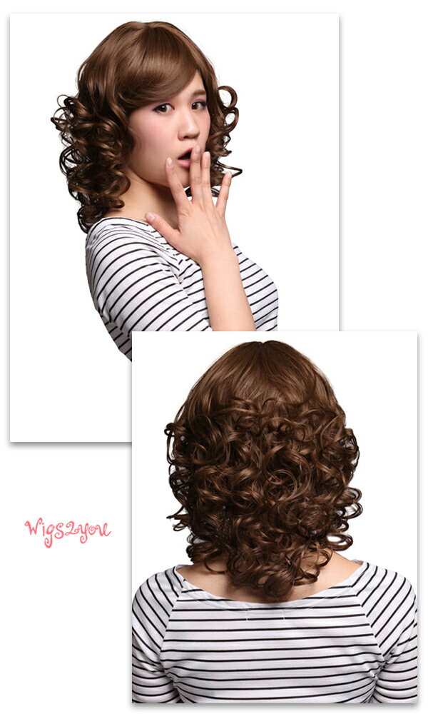 【Wigs2you】ウィッグ 巻き髪 簡単着用 耐熱 日本製高級ファイバー使用 W-757 フルウィッグ ミディアム 最高級 ナチュラル かつら 医療ウィッグ 女装【楽天BOX受取対象商品】