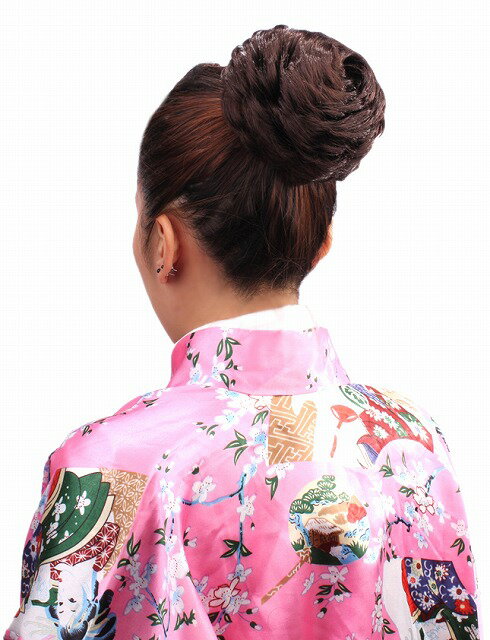 【Wigs2you】和装ウィッグ/成人式/簡単着用/非耐熱/日本製高級ファイバー使用/W-8411/ヘアピース/和装シニヨン/団子ウィッグ/最高級/ナチュラル/かつら/着物/夏祭り/花火/ポイントウィッグ【楽天BOX受取対象商品】