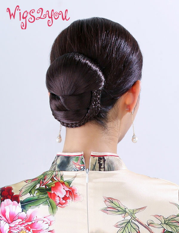 【Wigs2you】和装ウィッグ/W-8448/ヘアピース/シニヨン/団子ウィッグ/和装/最高級/ナチュラル/かつら/着物/夏祭り/花火/結婚式/売れ筋/ポイントウィッグ【楽天BOX受取対象商品】
