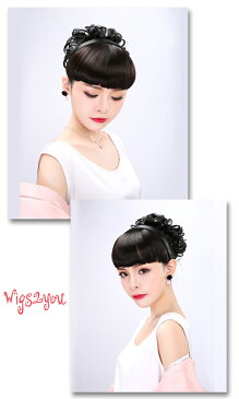 【Wigs2you】パッツン 前髪 前髪ウィッグ 自然 簡単着用 耐熱 日本製高級ファイバー F-013 ヘアピース 最高級 ナチュラル かつら ボリューム増 ワンタッチ うぃっぐ 部分ウィッグ