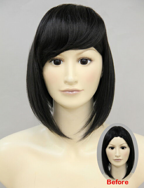 【Wigs2you】パッツン前髪/簡単着用/非耐熱/日本製高級ファイバー使用/W-704/ヘアピース/前髪ウィッグ/..