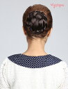 繊細に編み込まれた綺麗なシニヨン和装ウィッグ! 芸術的なヘアアレンジにしてくれます♪