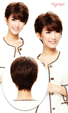 【Wigs2you】医療用 ウィッグ/フルウィッグ/簡単着用/医療用/人毛100%使用/部分手植え/HT-005/ショート/最高級/ナチュラル/かつら/人毛ウィッグ/ウィッグ専門店/女装【楽天BOX受取対象商品】