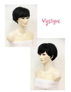 【Wigs2you】医療用 ウィッグ/簡単着用/ミセスウィッグ医療用/フルウィッグ/人毛100%使用/モノネット/部分手植え/HT-A003/ショート/最高級/ナチュラル/かつら/人毛ウィッグ/ウィッグ専門店/売れ筋【楽天BOX受取対象商品】