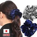 シュシュ 黒 ベルベット ヘアアクセ ゴム ビッグサイズシュシュ フォーマル 冠婚葬祭 ベルベット