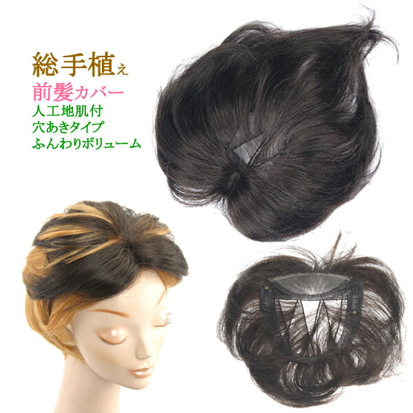 ウィッグ 前髪 ヘアピース 送料無料 ミセス 部分ウィッグ ナチュラル 日本製人工毛 3037