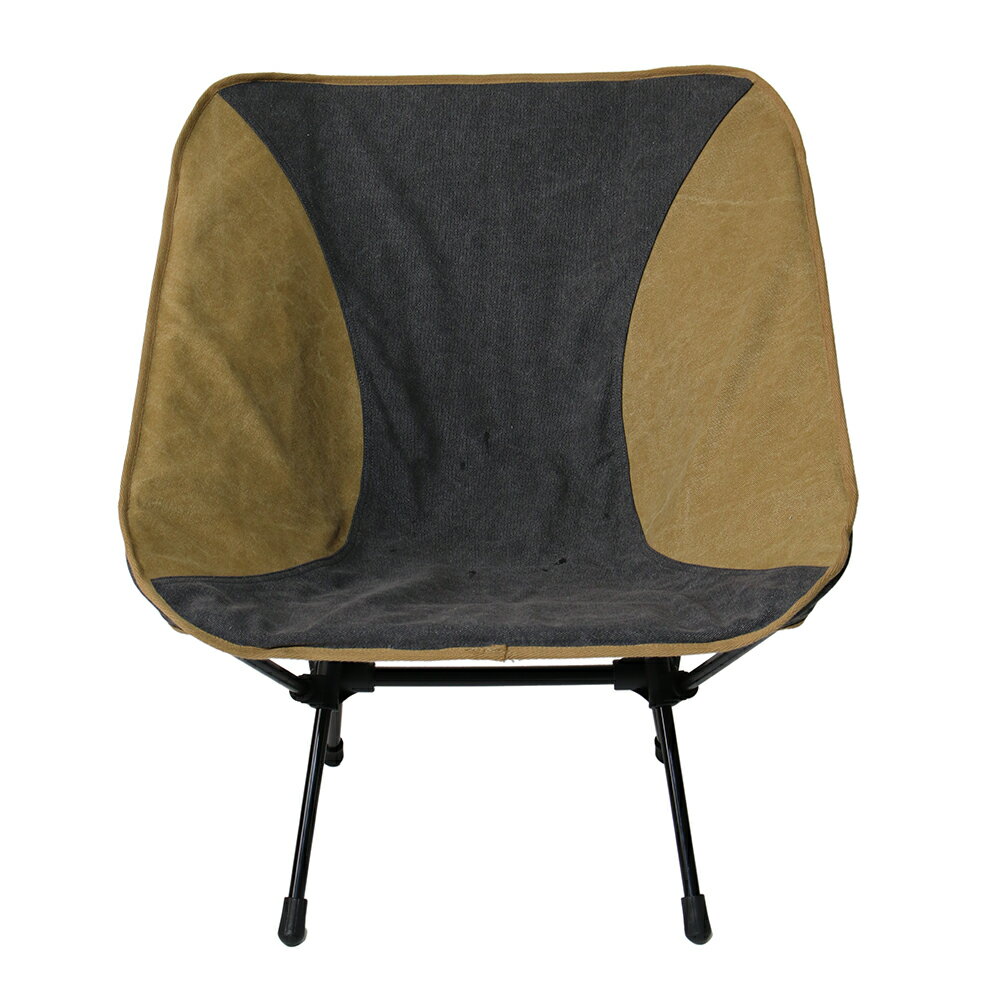 テンマクデザイン コットンチェアカバー(ブラック×サンド)【ヘリノックス チェアワン】