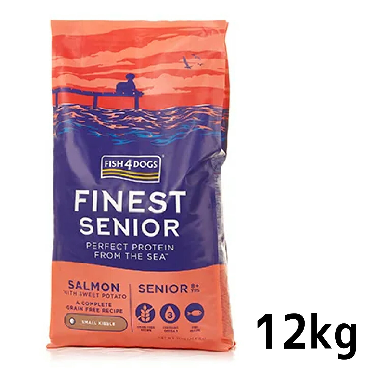Premium - フィッシュ4ドッグ ファイネスト サーモン シニア 小粒 12kg　[5056008812669]