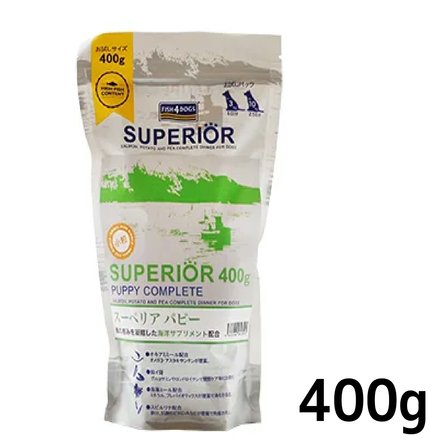 Rakuten - フィッシュ4ドッグ　スーペリア パピー(400g)　[4562244180383]