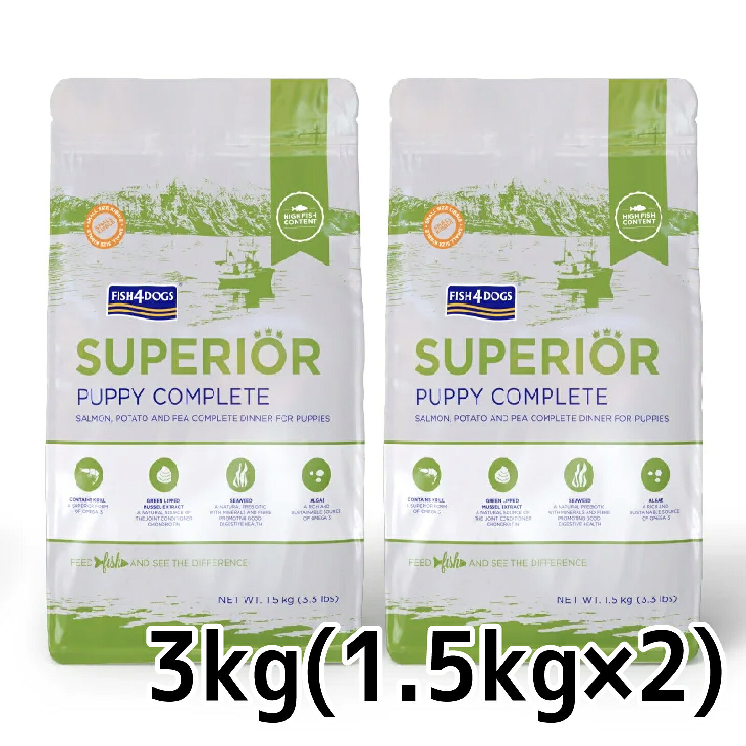 Rakuten - フィッシュ4ドッグ スーペリア パピー（3kg）[4562244180413]