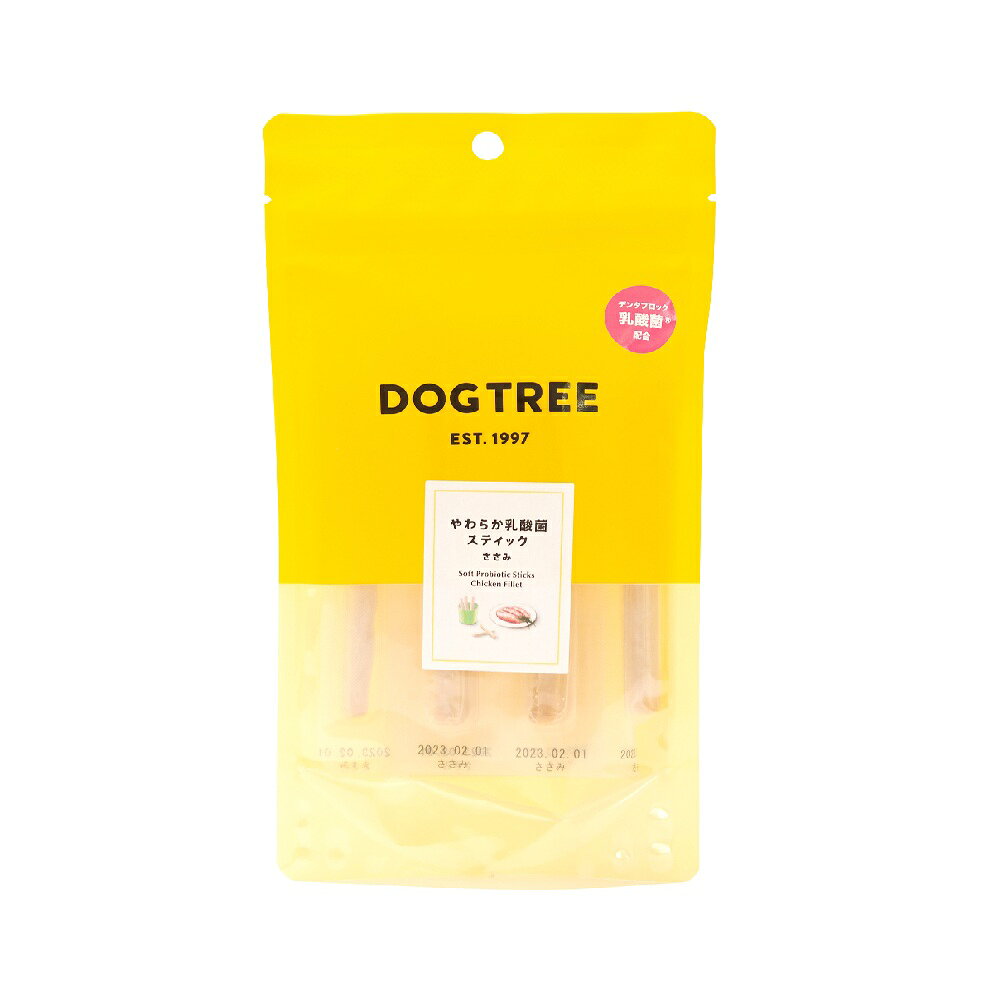 【DOGTREE】 ドッグツリー　やわらか乳酸菌スティック　ささみ 　Mサイズ　6本入　[4580657821211]
