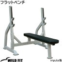 フラットベンチ 【impulse/インパルス】送料無料 ジム 業務用 トレーニングマシン フィットネス トレーニングベンチ 自宅 [WILD FIT ワイルドフィット] その1