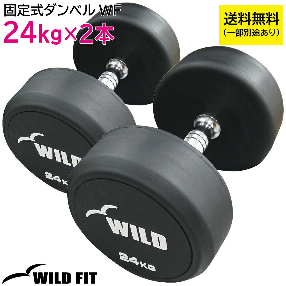 固定式ダンベル 24kg WF 2本セット送料無料 ジム ダンベル セット 筋トレ 2個セット トレーニング ホームジム ジム 鉄アレイ [WILD FIT ワイルドフィット]