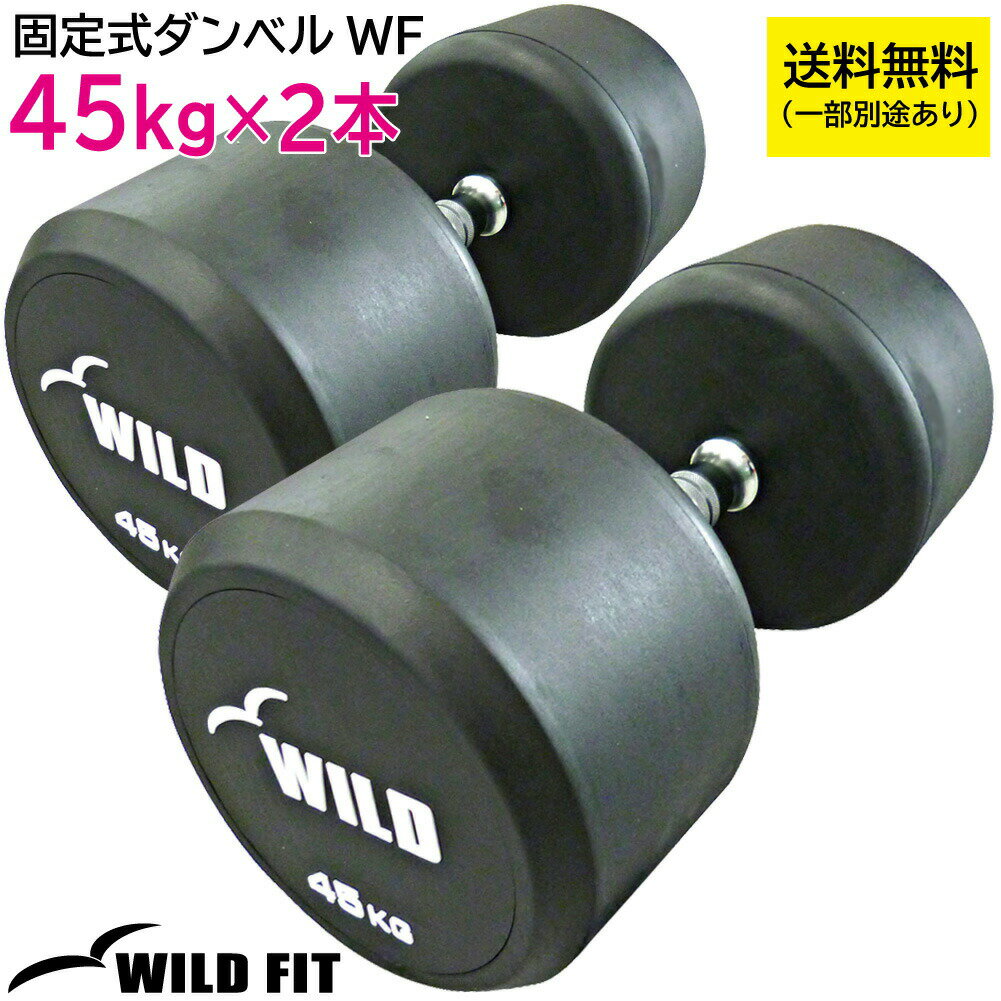 固定式ダンベル 45kg WF 2本セット送料無料 ジムダンベル セット 筋トレ 2個セット トレーニング ベンチプレス ジム 鉄アレイ [WILD FI..