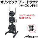 オリンピック プレートラック (バースタンド付)送料無料 ラック 収納 プレート WILD FIT ワイルドフィット