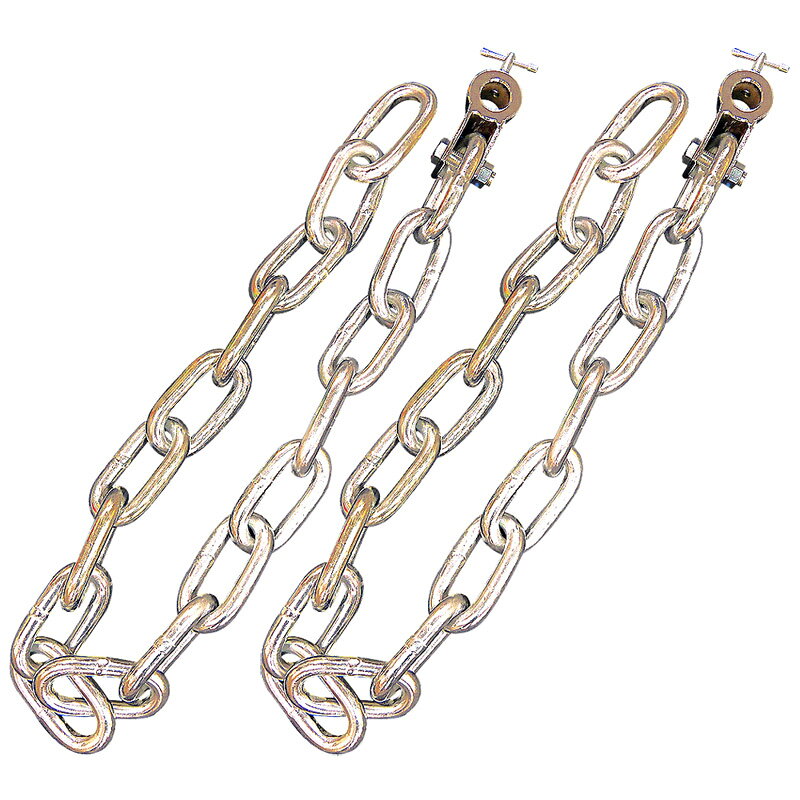 ワイルドフィットネットショップのトレーニングチェーン Φ28mm用 (10kg×2本)送料無料 ジムチェーン パワーストレングス ベンチプレス [WILD FIT ワイルドフィット]｜アングル2