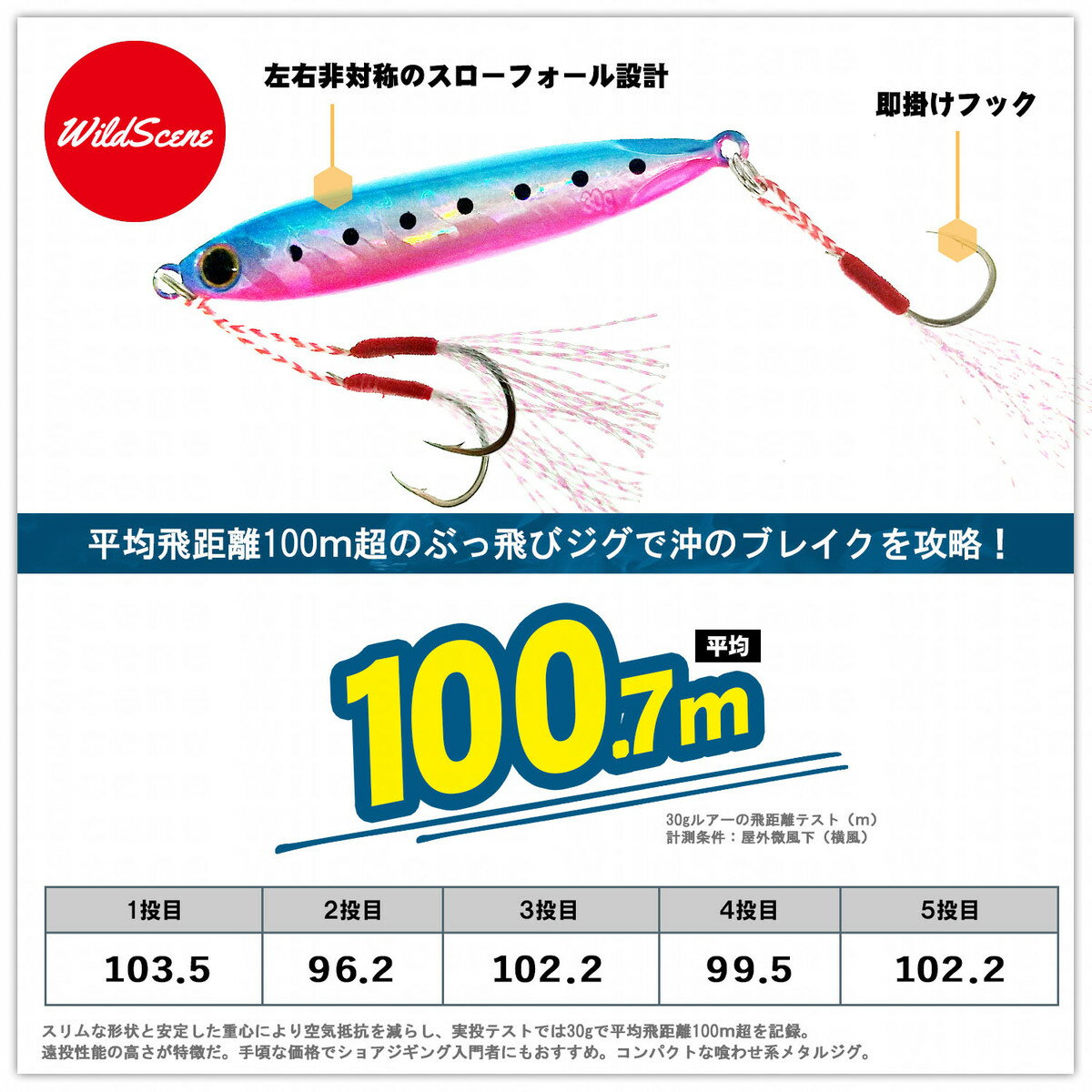 Wild Scene メタルジグ スロー 5個セット 10g 20g 30g 40g ジグ セットジグセット 青物 シーバス ヒラメ ルアー釣り用品 釣り具 釣具 釣り フィッシング シーバス【メタルジグ セット 送料無料 コスパ最強 】