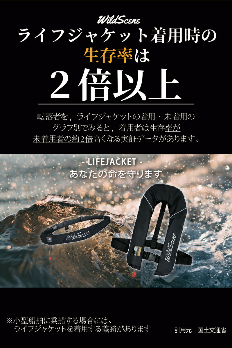 ライフジャケット 釣り 手動 自動 ウエスト タイプ ベルト 海 大人用 2set 腰巻 国内アフターサポート対応 手動膨張式 Wild 選択 自動膨張式 Ce認証取得 Scene