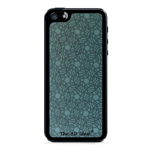 [The 3D idea] 3Dホログラムシート for iPhoneSE 5s/5 Skin　BLUE　ブルー 青　ラメ 3D-SK-BL1プラスチック 背面 ステッカー シール