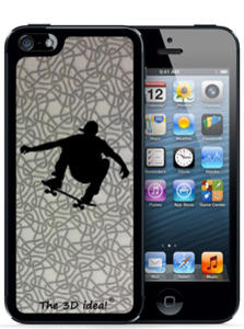 [The 3D idea] 3Dホログラムシート for iPhoneSE 5s/5 Skin SKATER スケーター　スケボー　スケートボード 3D-SK-MSKプラスチック 背面 ステッカー シール